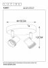 Nowoczesny plafon lampa sufitowa podwójna czarna regulowana na wysięgniku uniwersalna minimalistyczna metalowa KIANTI 53901/12/30 Lucide
